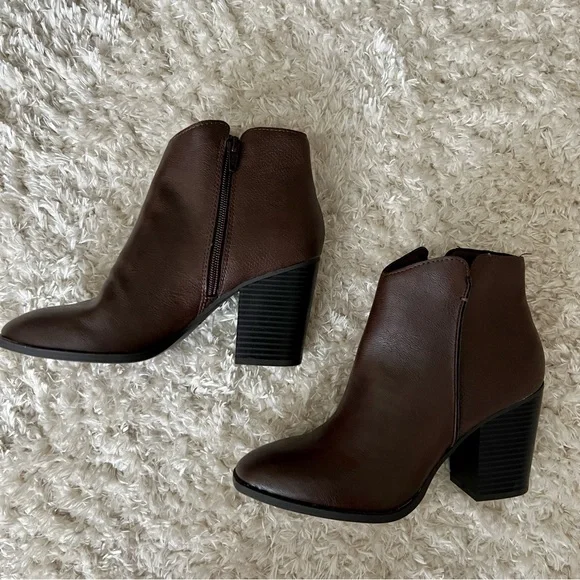 Sun + Stone Dark Brown Ankle Booties - Picture 2 of 7